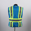 Incident Command Vest with clear card holders, 4.5" Stripes, (Regular and Jumbo) Blue